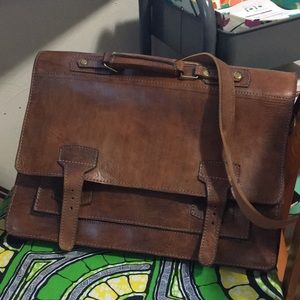 Genuine Leather Satchel from Morocco